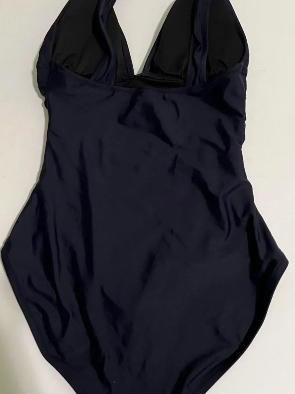 J.Crew Navy Ruched One Piece Swimsuit Women's Size 8, Like New